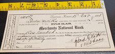 1911 Bank Note - Merchants National Bank - Lawrence Kansas - Chattel Mortgage picture