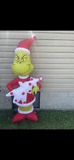 Gemmy Dr Seuss The Grinch LED Airblown Inflatable 6.5 Foot Tall Pleas Read** picture