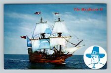 A Full Scale Replica Of The Mayflower II Vintage Souvenir Postcard picture