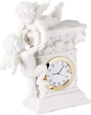 Grace Your Space: Design Toscano Baroque Twin Cherubs Desktop Clock in White picture