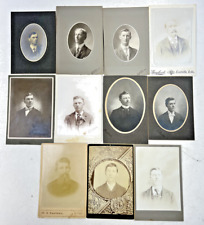 Antique Late 1800s to Early 1900s Assorted Gentlemen Cabinet Cards - Lot of 11 picture