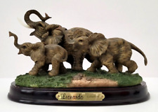 The Leonardo Collection Mother Elephant and Her Two Baby Calfs Figurine Resin picture