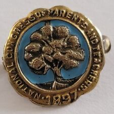 National Congress of Parents and Teachers 1897 Lapel Hat Pin Vintage picture