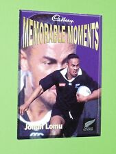 1998 CADBURY CARD MEMORABLE MOMENTS RUGBY NEW ZEALAND ALL BLACKS #10 JONAH LOMU picture