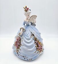 Josef Originals Adelaide Figurine Colonial Series Blue Dress Gold Highlights  picture