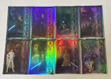 2002 Star Wars Attack of the Clones Prismatic Foil Chase Card Set 1-8 Topps picture