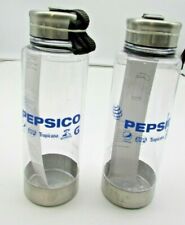 2 NEW PEPSICO h2go Fusion 23 Oz. BPA Free Water Cold Drink Bottle Clear Acrylic picture