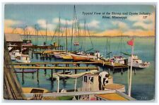 c1940s Typical View Of Shrimp And Oyster Industry Biloxi Mississippi MS Postcard picture