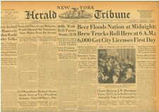 Prohibition Ends Beer Floods Nation Trucks Roll Cash for Permits April 7 1933 B4 picture