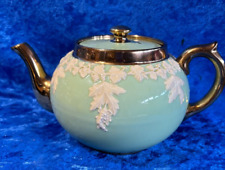 Rare Vintage Gibsons Staffordshire Porcelain Embossed Teapot w/Gold Trim England picture