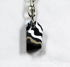 Fordite Key Chain - 26.08mm x 15.19mm x 8.78mm (3.46g)     (2474) picture