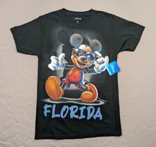 New Disney Shirt Youth Small (4-6) Black Florida Mickey Graphic Tee picture