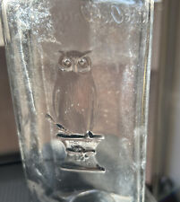 Vintage Glass Double Wing “The Owl Drug Co.” Medicine Bottle -Free Shipping 8” T picture