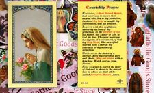 Virgin Mary /Front -Courtship Prayer /back - Laminated Holy Card picture