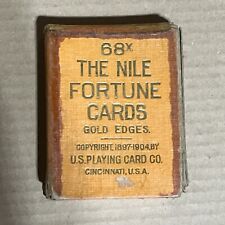 Vintage Orange 1897 68x The Nile Fortune Playing Cards Gold Edges Cincinnati OH picture