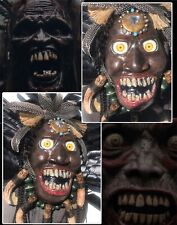 Human Cannibal Tribal Sun Cult Bust Mask Polymer Sculpture Wall Mount Display picture