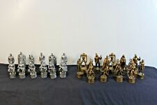 Star Wars AOTC Attack of the Clones LFL 2002 Gold Silver CHESS SET 27 Pieces Lot picture