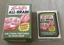 2010 TOPPS WACKY PACKAGES ALL-BRAIN MINI CEREAL BOX & ALL-BRAIN & BONUS CARDS picture