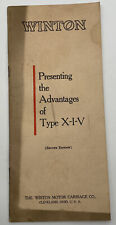 Winton Presenting The Advantages Of Type X-I-V Auto Car Brochure Booklet picture