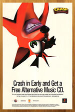 1996 Crash Bandicoot Playstation 1 PS1 Vintage Print Ad/Poster Official Art 90s picture