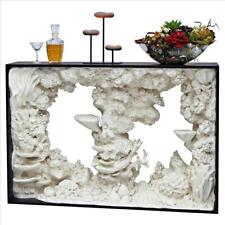 Nautical Ocean Ecosystem Coral Reef Framed Undersea Life Console Table picture