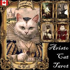 cat tarot card cards deck fortune telling rare vintage oracle cats supplies gift picture