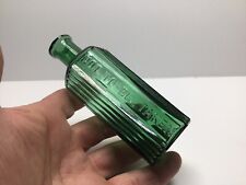 Antique Rich Green Not To Be Taken Poison Bottle. 4 3/4 Inches Tall. picture