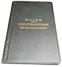 OCTOBER 1914 NEW YORK RAILWAYS RULES FOR CONDUCTORS AND MOTORMEN picture