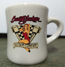 Vintage Barrett Jackson Auction Company Coffee Cup Drinking Mug V8 checker flag picture