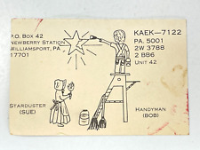 Vintage QSL Card Ham CB Amateur Radio Handyman Bob KAEK-7122 Starduster Sue picture