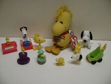 Lot of 11 WOODSTOCK and Snoopy Figures and Toys, Clip-on, Peanuts picture