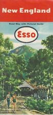1951 ESSO Road Map NEW ENGLAND Franconia Notch New Hampshire Massachusetts Maine picture