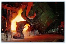 c1960 Open Hearth Furnace Gary Steel Works Corporation Gary Indiana IN Postcard picture