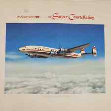 Vintage In Flight With TWA Poster ART The Super Constellation 22x17