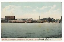  Boston, Mass.,Navy Yard and Grain Elevator from Chelsea Ferry DB Postcard 1907 picture