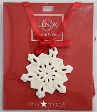 Vintage Lenox Pierced Snowflake CHARM Macy's Exclusive Christmas Ornament white picture