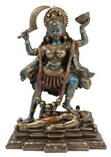 8 Inch Kali Stepping on Shiva's Chest Hindu Goddess Antique Bronze Finish Statue picture