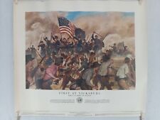 1955 Print of the 1863 1st at Vicksburg Mississippi US Army Poster 24x20 / 21-41 picture