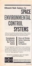 Garrett Space Ctrl Systems Cryogenics Thermodynamics Vintage Magazine Print Ad picture