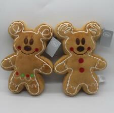 Disney Mickey Minnie Mouse Gingerbread man 32cm doll gift plush toy 2pcs picture