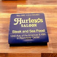Vintage Hurley's Saloon Restaurant Bar Matchbook New York City Unstruck  picture