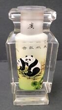Artisan Inner Reverse Painted Glass Vase Panda Bear Bears picture