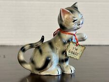 Vintage Kittens by Karen I'm Giggles Cat Gray/Black/White with Collar and Tag picture