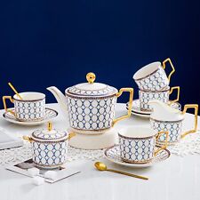 -15-Piece Porcelain Tea Service Set for 4, Bone China Coffee Tea Sets,Tea Cup... picture