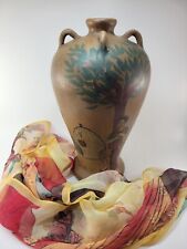 Vintage Pier 1 Imports Art Earthenware Vase Hand Made Painted Ceramic Thailand  picture
