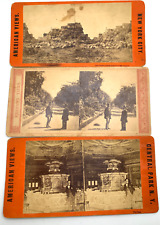 LOT 3 1880-1910? STEREOVIEW STEREOSCOPE CARDS NYC CENTRAL PARK SPA, MALL 55th ST picture