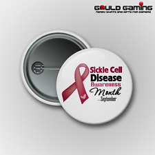Sickle Cell Disease Awareness Month Buttons Badge Magnet 1.25in Ribbon New picture