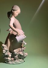 Lladro Girl With Watering Can figurine 1339 Excellent Condition And RARE picture