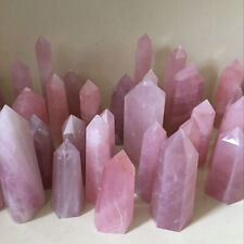 10PACK 40-50mm Natural Rose Quartz Crystal Point Healing Stone Obelisk Wand Pink picture