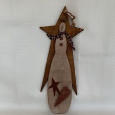 Folk Art Primitive Wooden Snowman ~ Holiday ~ Christmas ~ Country picture
